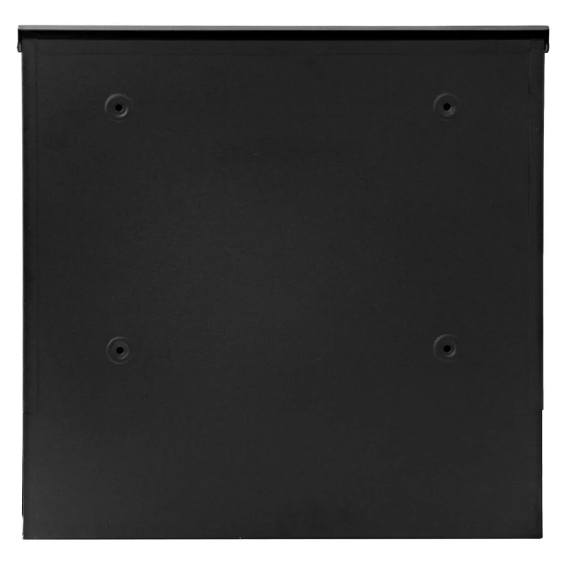 Boîte aux lettres murale moderne avec compartiment pour journaux 37 x 36,5 x 11 cm en acier noir 04_0011184