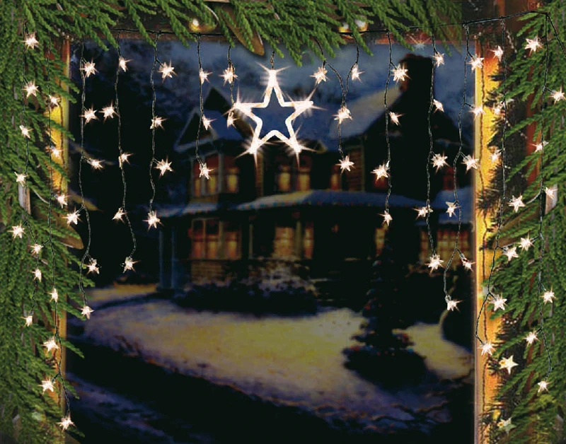 Guirlande lumineuse décorative intérieure fenêtre ambiance cosy 126 x 90 cm LED transparent 04_0011478