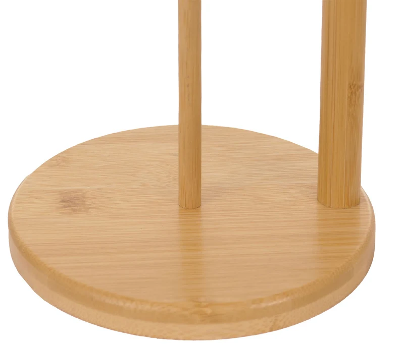 Porte-rouleau essuie-tout en bambou support papier cuisine 37 x 16 x 16 cm 04_0011116