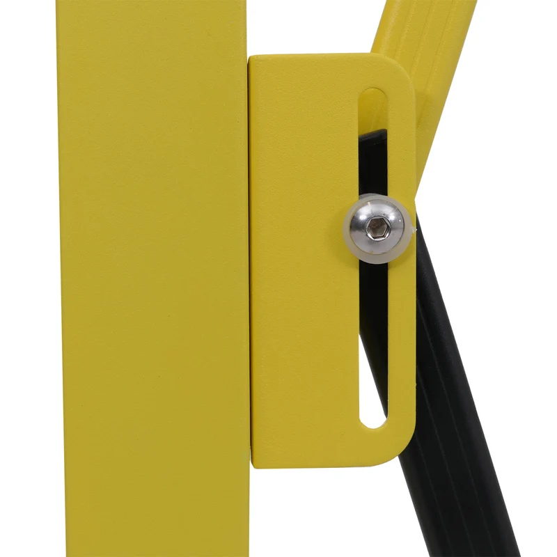 Grille de barrière grille de protection de clôture à ciseaux extensible hauteur 98 cm en aluminium jaune 04_0008755