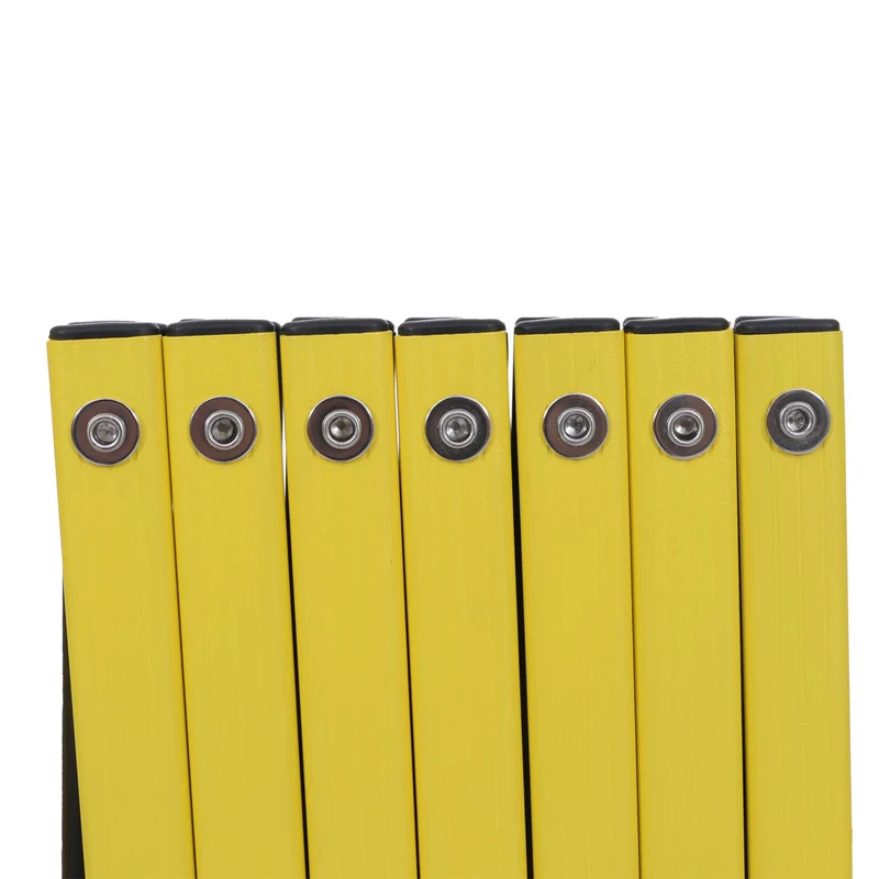 Grille de barrière grille de protection de clôture à ciseaux extensible hauteur 98 cm en aluminium jaune 04_0008755