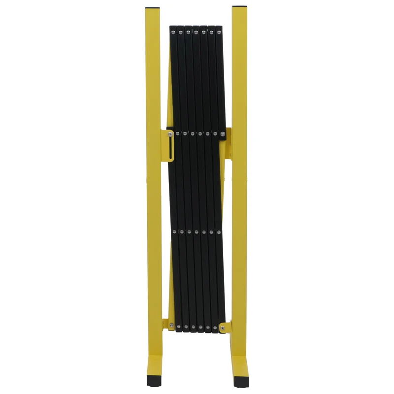Grille de barrière grille de protection de clôture à ciseaux extensible hauteur 98 cm en aluminium jaune 04_0008755