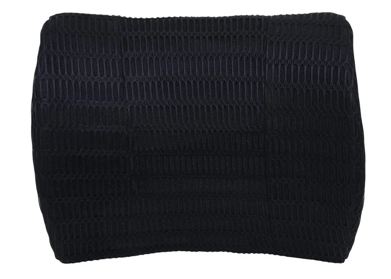Coussin lombaire ergonomique avec ceinture de maintien assise confortable 29 x 34 x 12 cm en textile noir 04_0009946