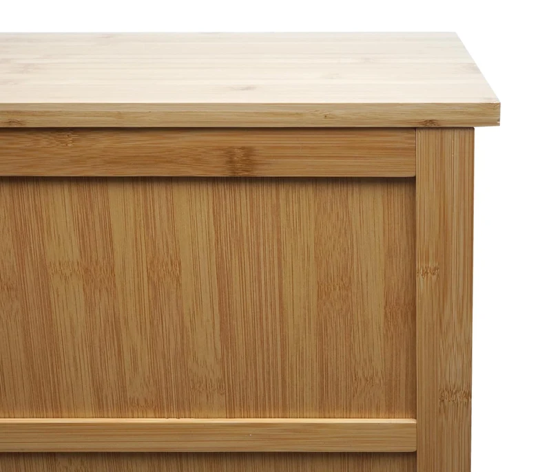 Armoire de salle de bain en bambou rangement fonctionnel 100 x 50 x 30 cm ambiance naturelle en bambou beige 04_0010324
