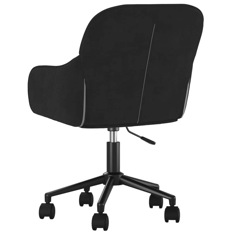 Lot de 2 chaises de salle à manger siège pivotant hauteur réglable noir velours noir DEC025296