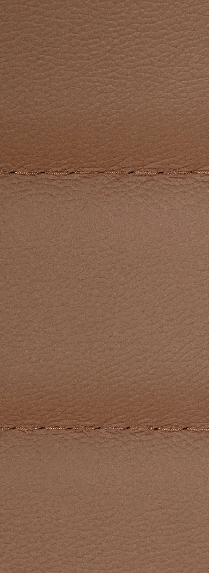Fauteuil de bureau en cuir véritable marron clair surpiqûre horizontale et pieds métal chromé 10_0002556