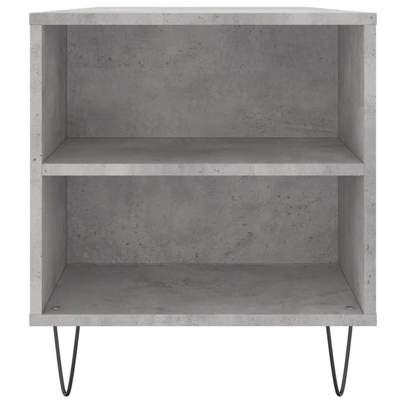Table basse avec 2 tiroirs et 4 compartiments 102 x 44,5 x 50 cm bois d'ingénierie gris et métal DEC039245