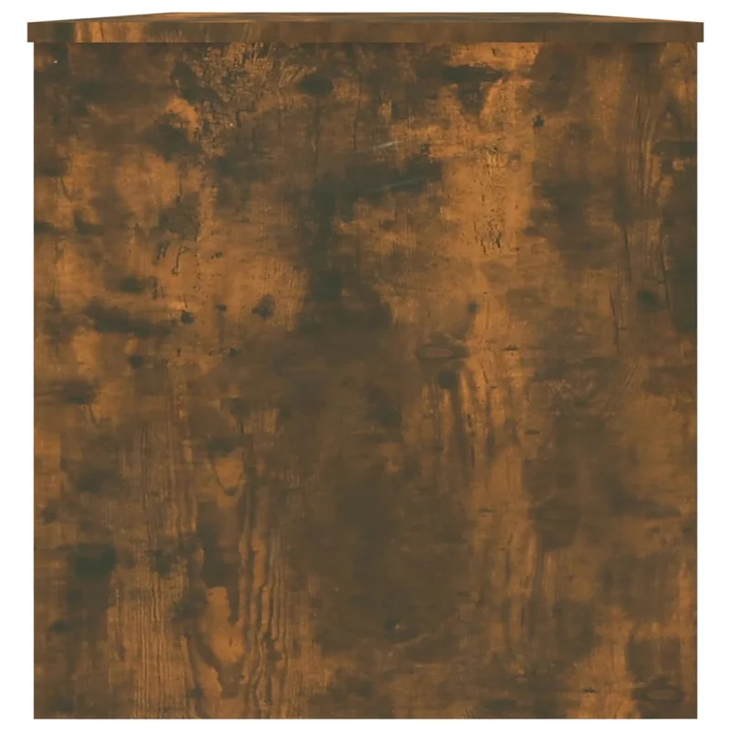 Table basse rectangulaire relevable avec rangement 102 x 50 x 52,5 cm finition chêne fumé marron et métal DEC038376