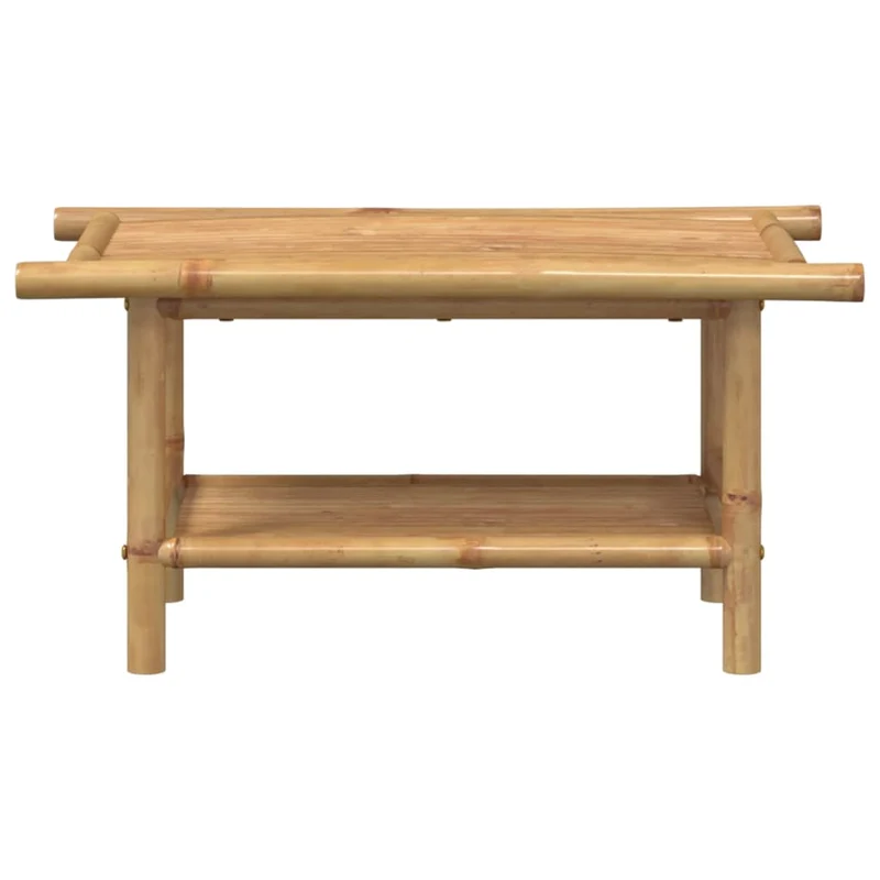 Table basse style exotique avec étagère 70 x 40 x 35 cm bambou avec une finition naturelle DEC037126
