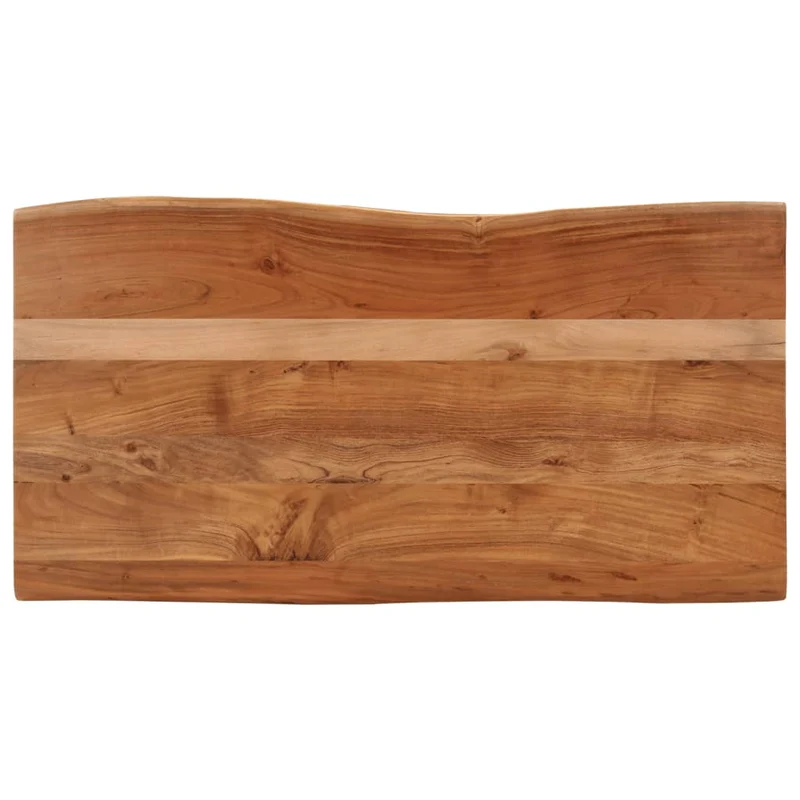 Table basse en bois d’acacia massif avec plateau naturel – Pieds métal noir – 110 x 55 x 40 cm DEC036997