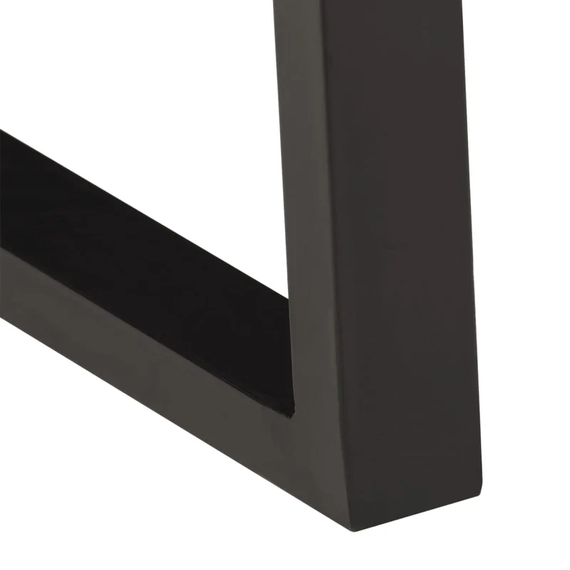 Table basse en bois d’acacia massif avec plateau naturel – Pieds métal noir – 110 x 55 x 40 cm DEC036997