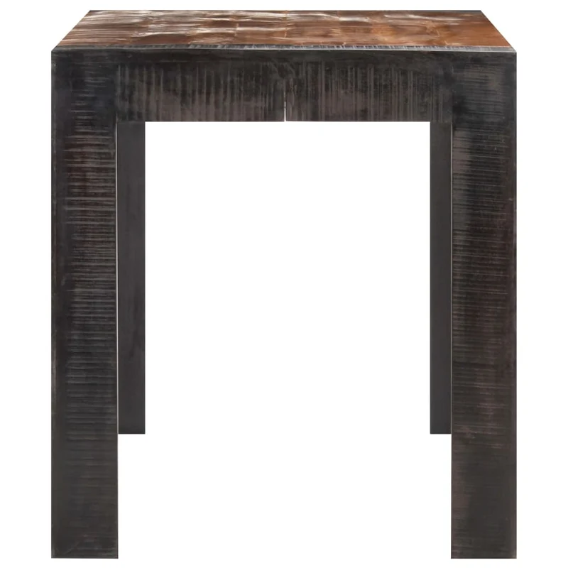 Table à manger industrielle en bois de manguier massif style loft avec plateau épais 140 x 70 cm DEC036713