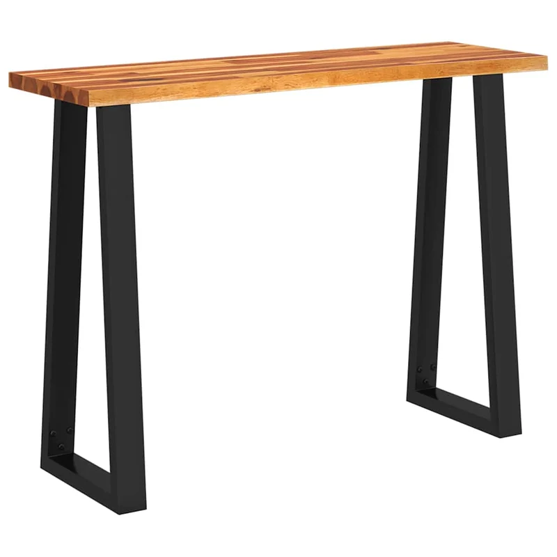 Table console industriel pieds en forme de U 110 x 35 x 80 cm bois d'acacia et acier DEC032280