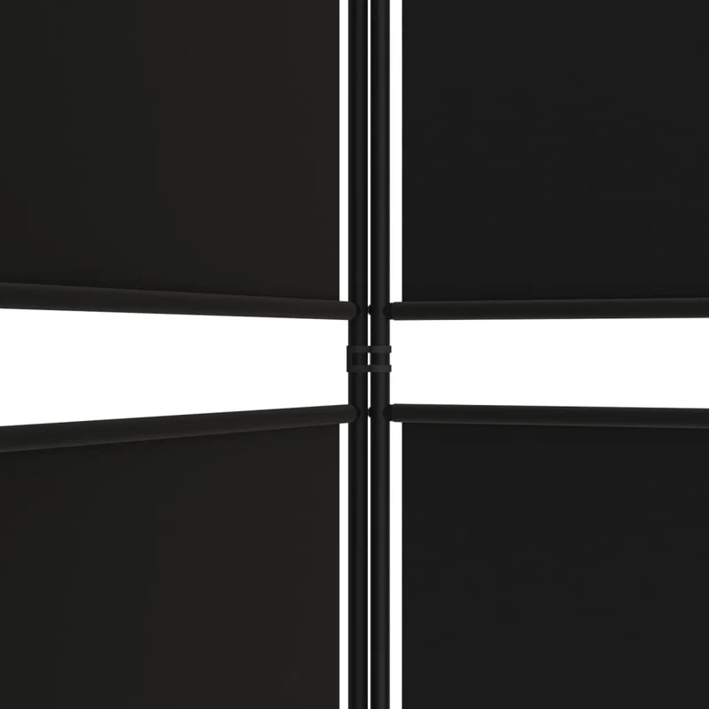Cloison de séparation paravent pliable en tissu noir pare-vue intérieur 200 x 220 cm DEC030908