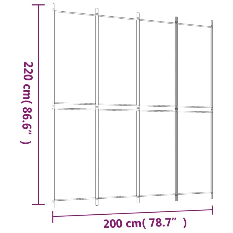 Cloison de séparation paravent pliable en tissu noir pare-vue intérieur 200 x 220 cm DEC030908