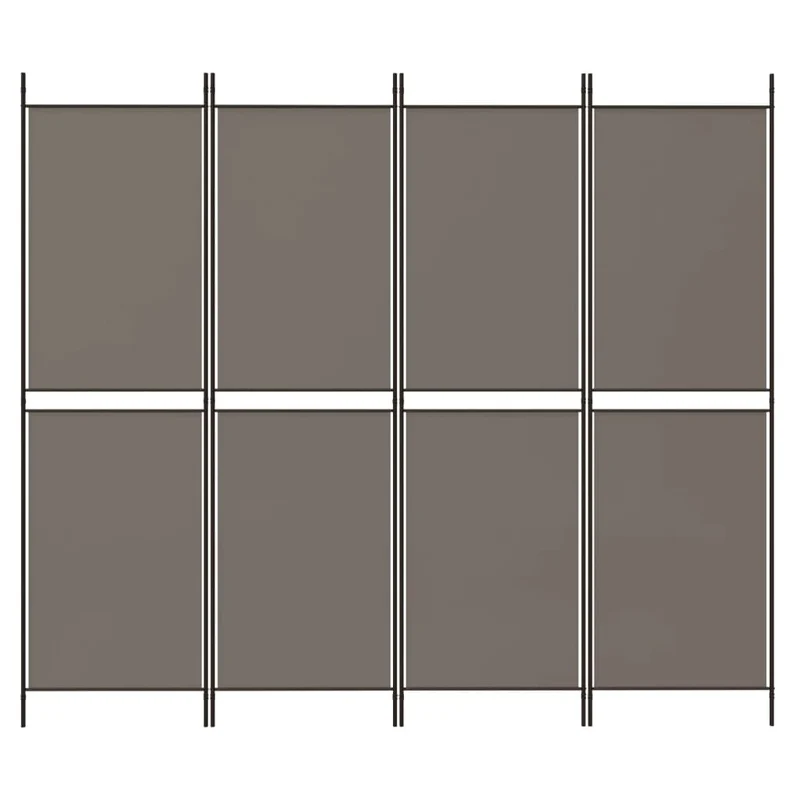 Cloison de séparation paravent pliable en tissu anthracite pare-vue intérieur 200 x 200 cm DEC030824