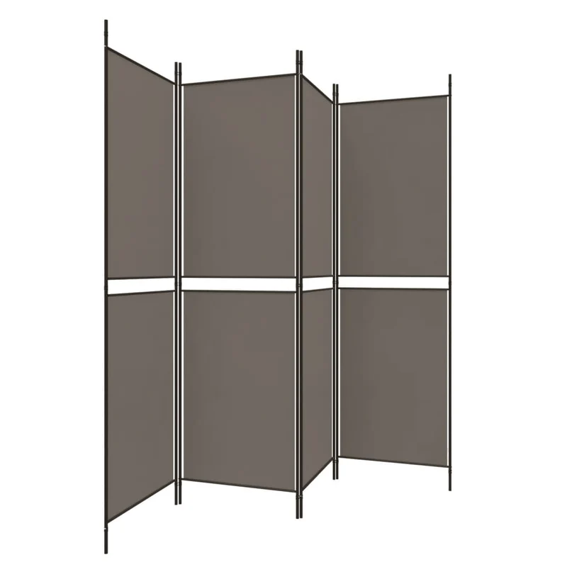 Cloison de séparation paravent pliable en tissu anthracite pare-vue intérieur 200 x 200 cm DEC030824