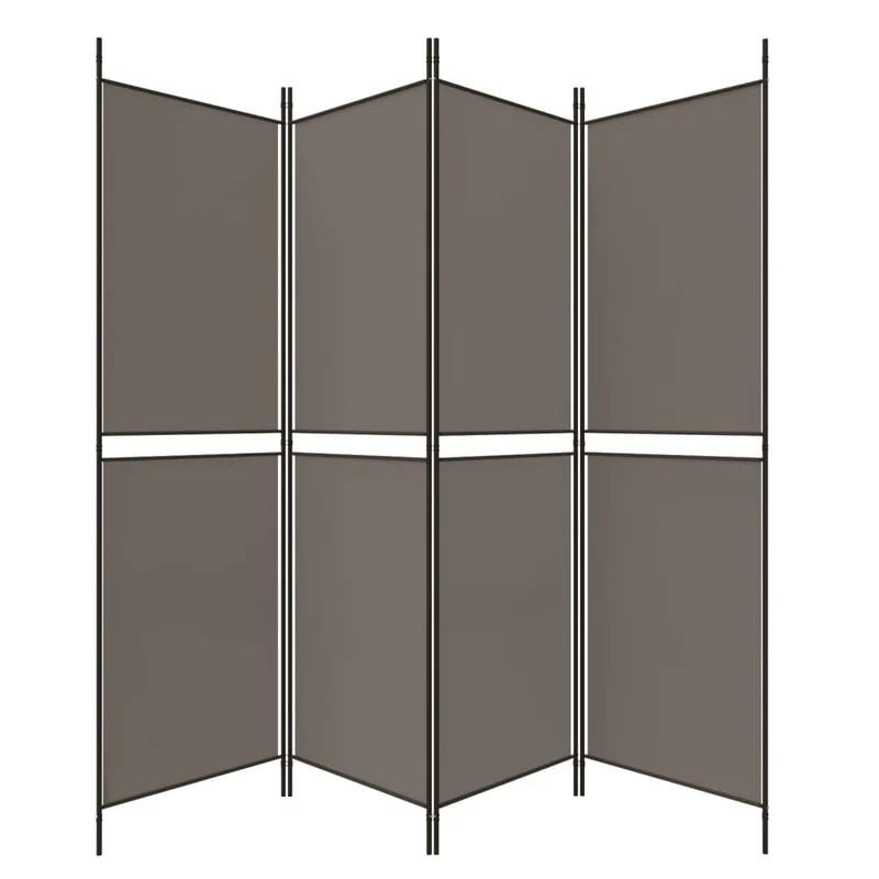 Cloison de séparation paravent pliable en tissu anthracite pare-vue intérieur 200 x 200 cm DEC030824
