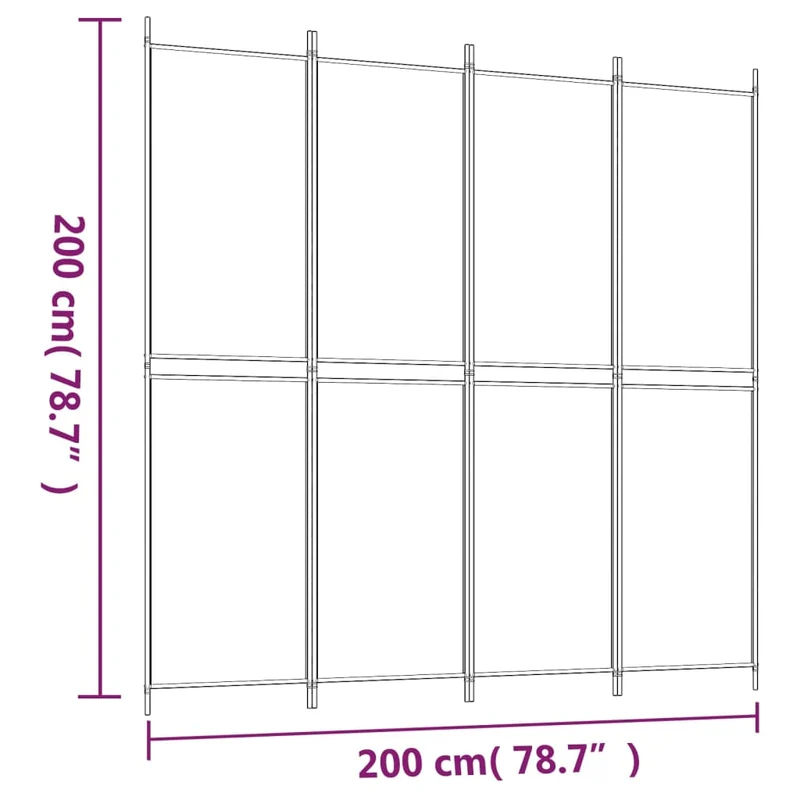 Cloison de séparation paravent pliable en tissu anthracite pare-vue intérieur 200 x 200 cm DEC030824