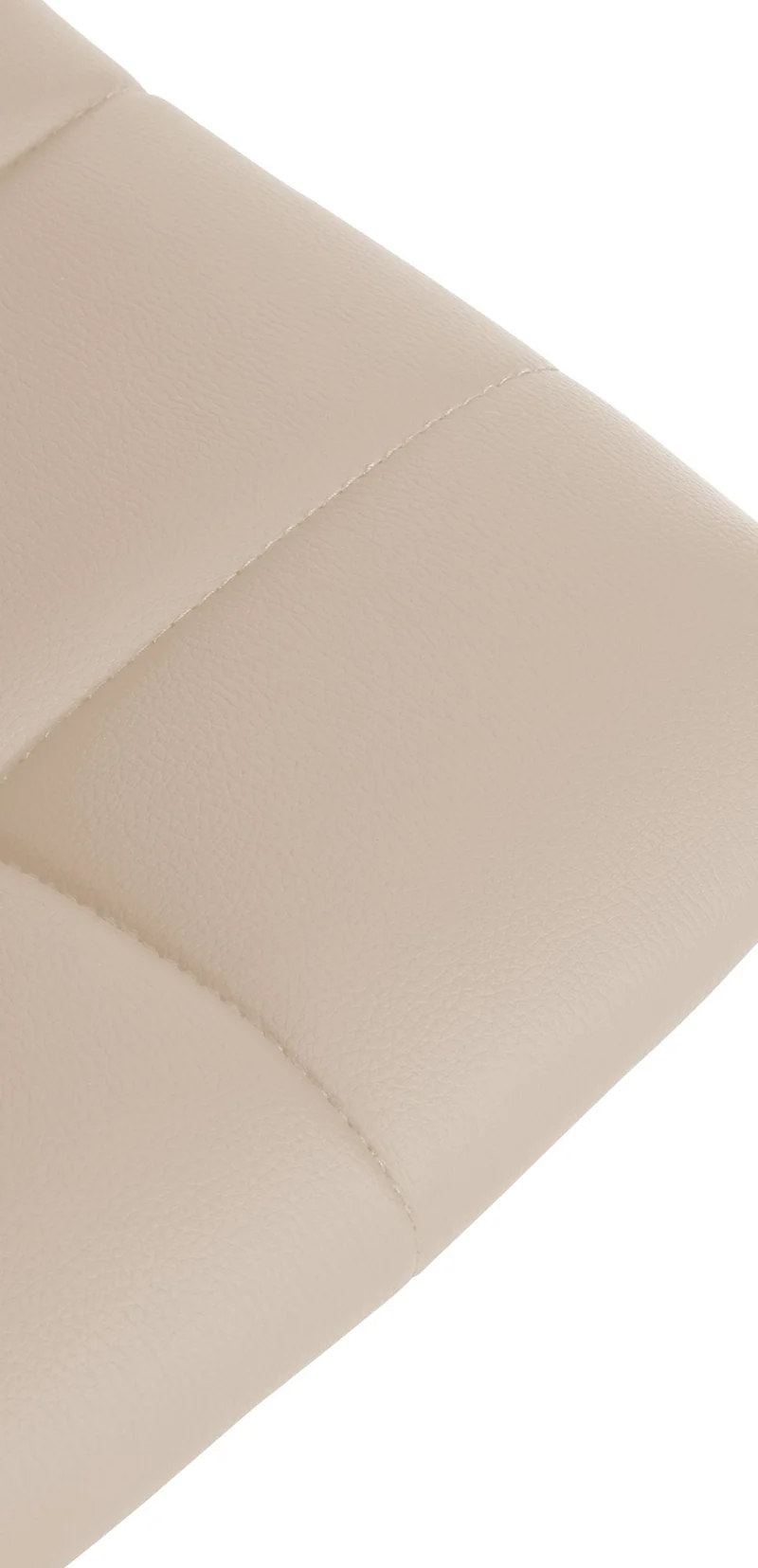 Lot de 2 tabourets de bar en synthétique crème base métal noir mat réglable en hauteur et repose-pieds TDB10635