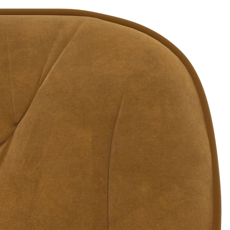 Lot de 2 chaises de salle à manger sur roulettes siège pivotant hauteur réglable en velours marron DEC025277