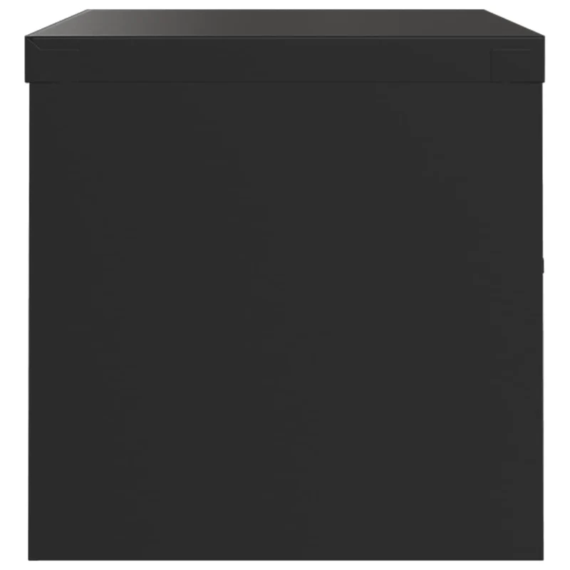 Caissons à tiroirs meuble de bureau portes verrouillables 90 x 40 x 40 cm en acier noir DEC024593