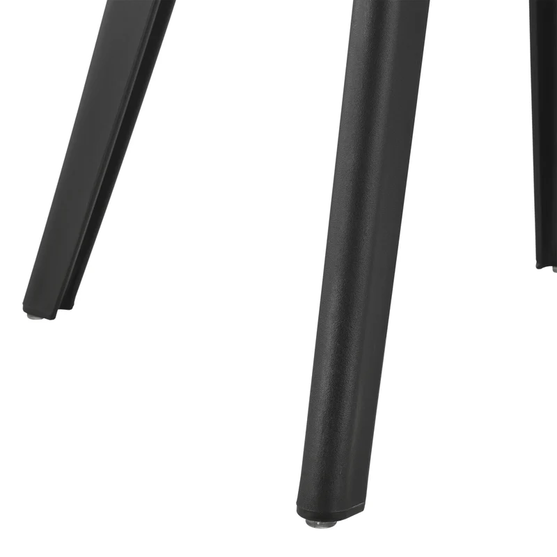 Set de 4 Chaises Design Chaise de Cuisine Salle à Manger Plastique Gris et Noir 03_0003707