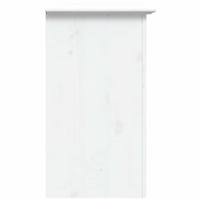 Table de chevet 1 tiroir et 2 compartiments ouverts 53 x 38,5 x 67 cm bois de pin et MDF blanc DEC033527