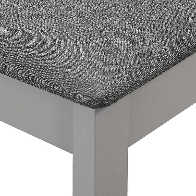 Lot de 6 chaises de salle à manger avec coussins d'assise design classique cadre en bois gris DEC025469