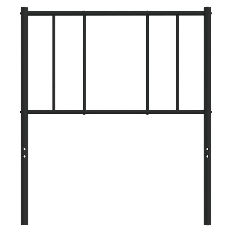 Tête de lit accessoire couchage chambre à coucher meuble 80 cm métal noir TDL0202407