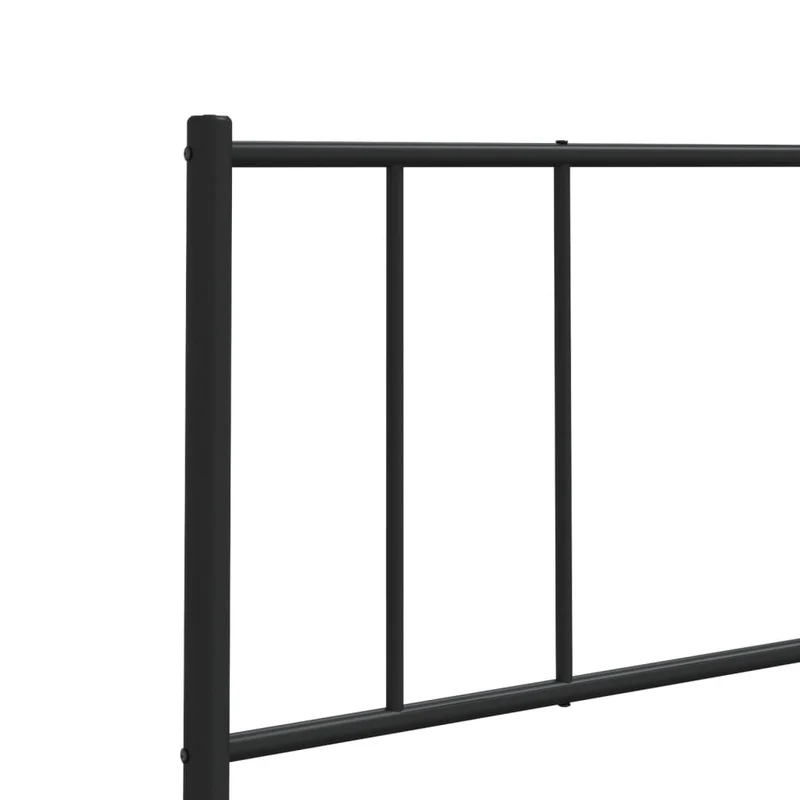 Tête de lit accessoire couchage chambre à coucher meuble 80 cm métal noir TDL0202407