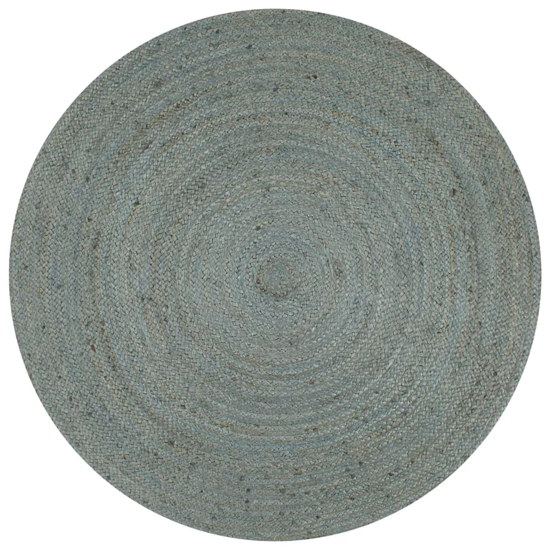Tapis fait à la main Jute Rond 120 cm Vert olive DEC023464