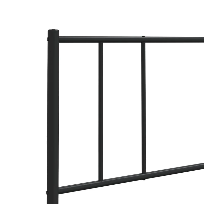 Tête de lit accessoire couchage chambre à coucher meuble 90 cm métal noir TDL0202401