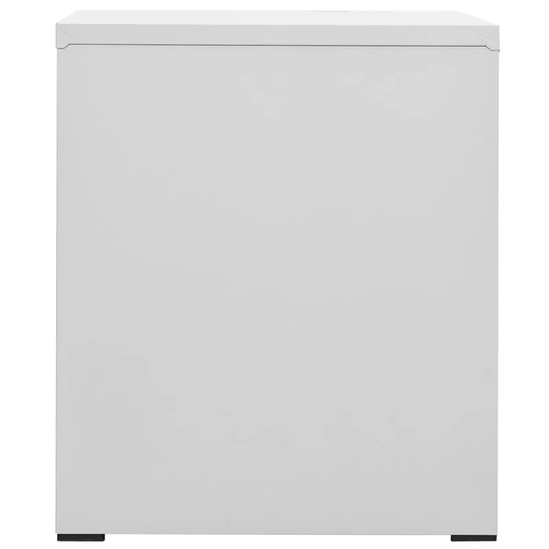 Caissons à tiroirs meuble de bureau avec 2 tiroirs et 1 serrure 46 x 62 x 72,5 cm en acier gris clair DEC024537