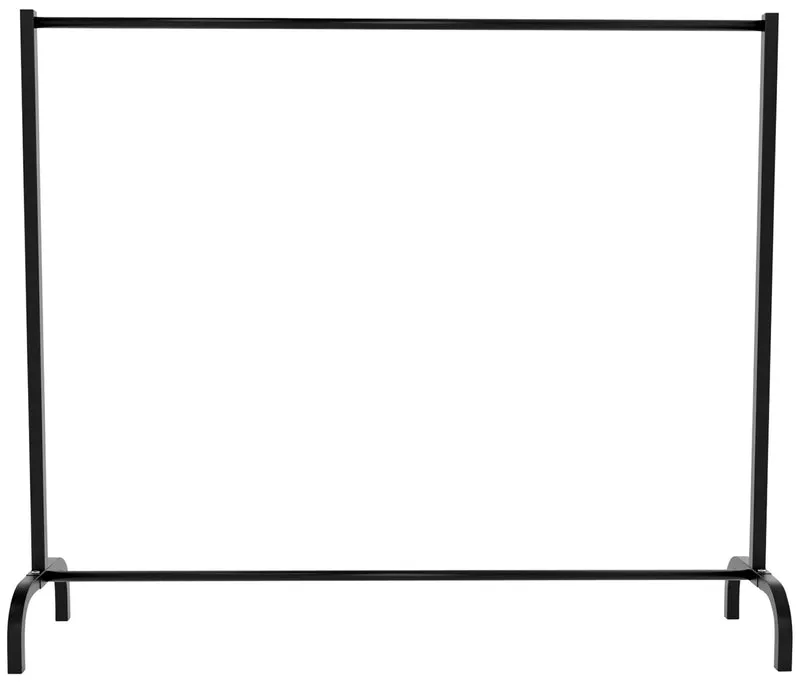 Portant à vêtements robuste en métal noir – style industriel sans roulettes 150x38x120 cm 10_0008985