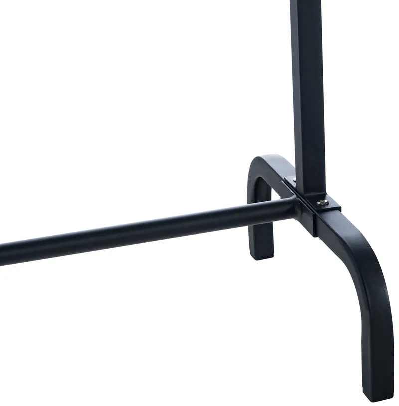 Portant à vêtements robuste en métal noir – style industriel sans roulettes 150x38x120 cm 10_0008985
