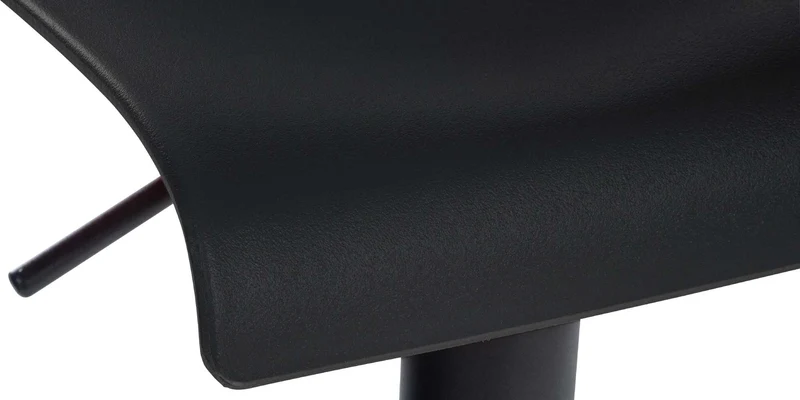 Lot de 2 tabourets de bar design simple avec repose-pieds en plastique noir pieds en métal noir 10_0004047
