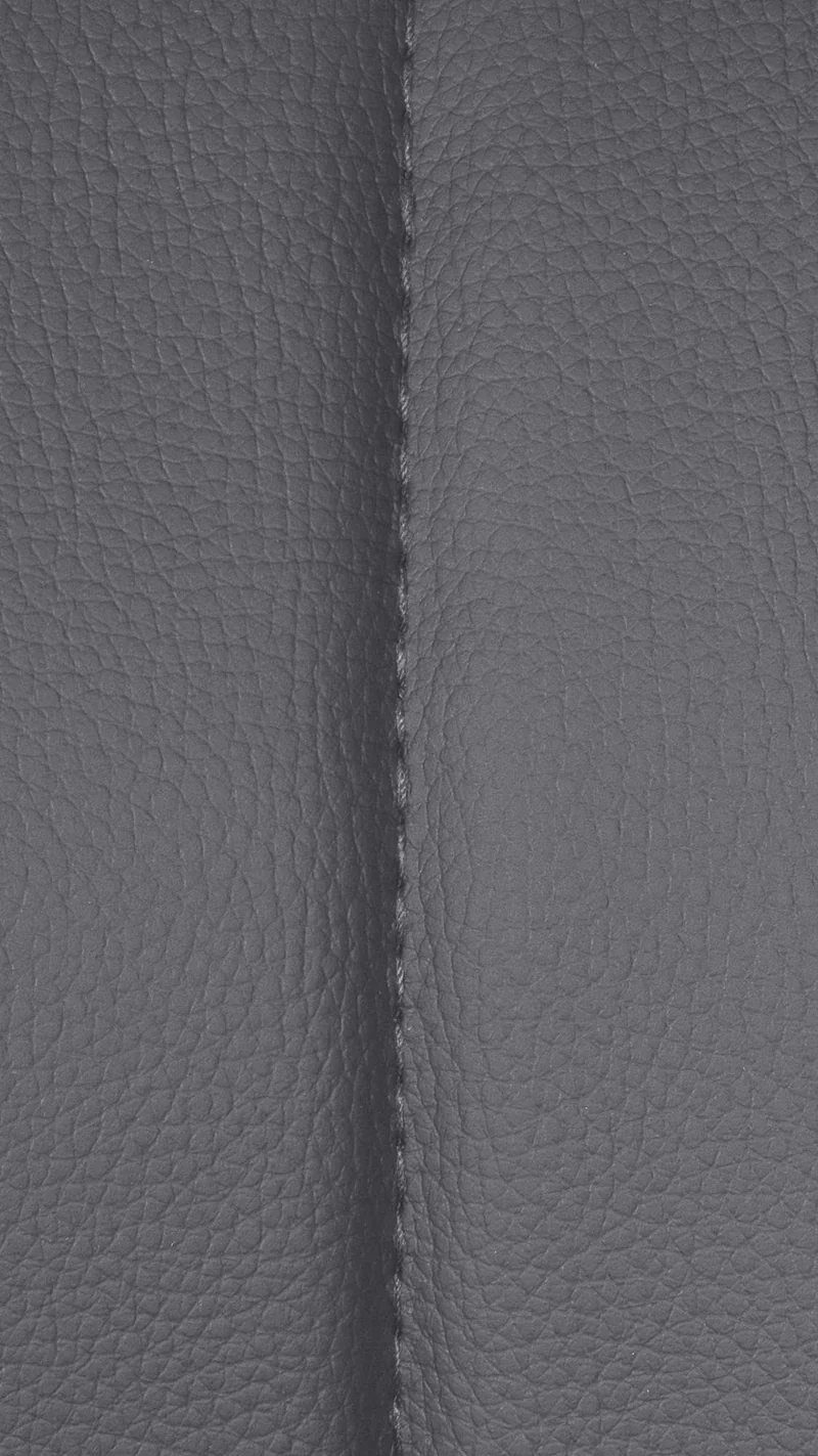 Tabouret de bar x1 avec repose-pieds pivotant et réglable en similicuir gris et métal noir 10_0006329