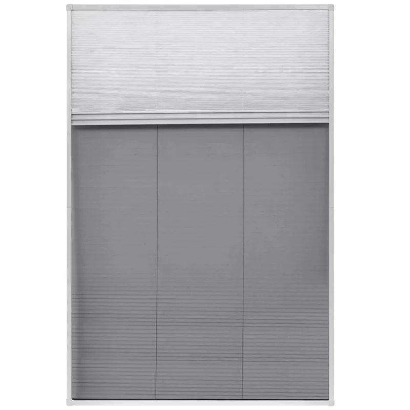 Moustiquaire plissée pour fenêtre et store Aluminium 80 x 120cm DEC022167