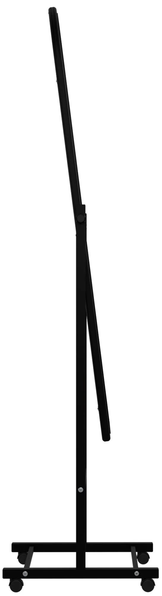 Miroir sur pied pleine longueur pivotant – Cadre métal noir – Avec roulettes 10_0008638