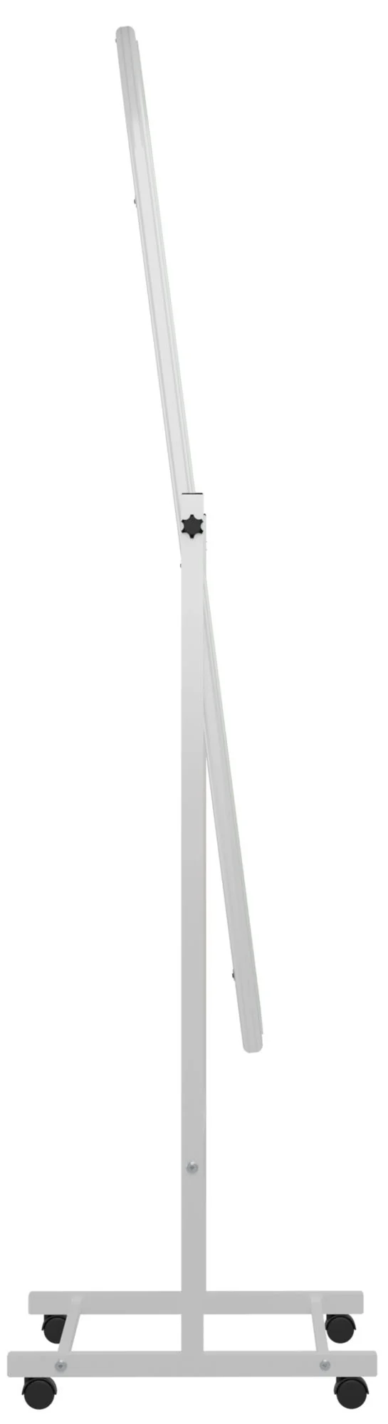 Miroir sur pied pleine longueur pivotant – Cadre métal blanc – Avec roulettes 10_0008381