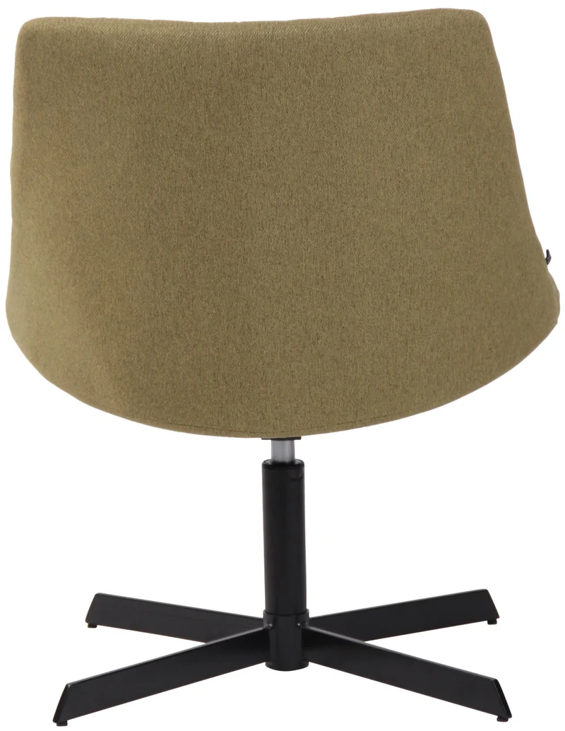 Chaise lounge design en tissu vert avec dossier à coutures verticales avec piètement étoile en métal 10_0008238