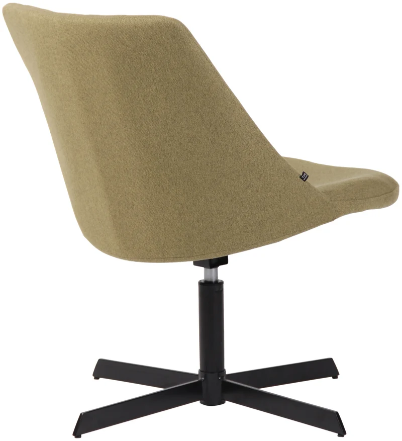 Chaise lounge design en tissu vert avec dossier à coutures verticales avec piètement étoile en métal 10_0008238
