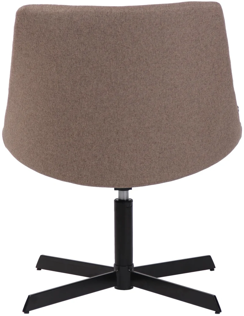 Chaise lounge design en tissu taupe avec dossier à coutures verticales avec piètement étoile en métal 10_0008226