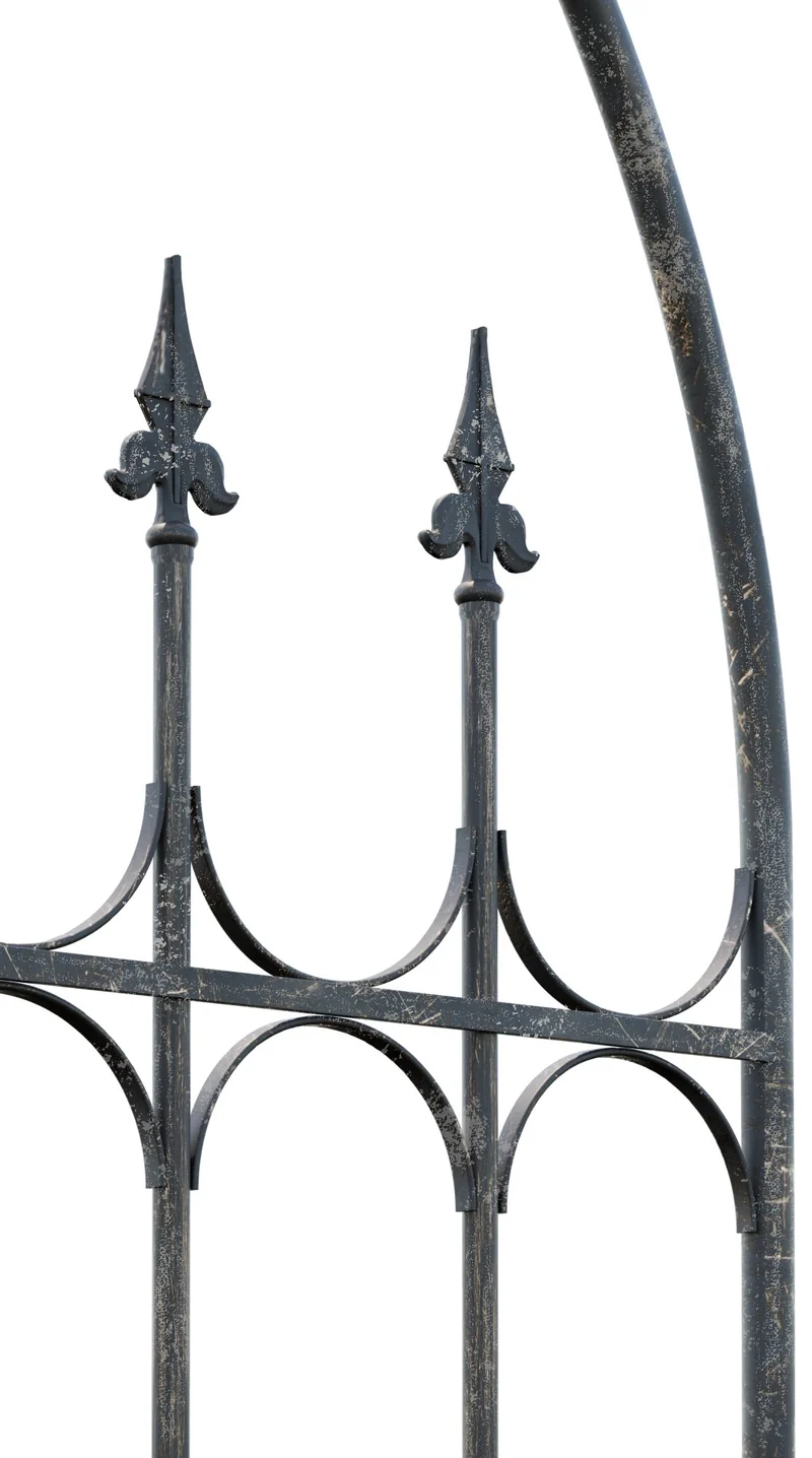 Treillis de jardin décoratif en métal bronze support élégant pour plantes grimpantes style ancien 10_0008916