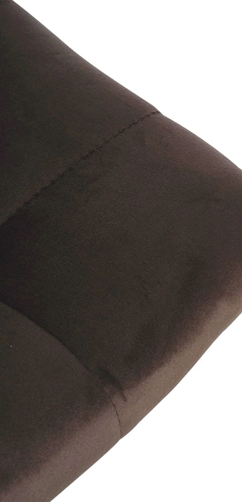 Lot de 2 tabourets de bar en velours marron base métal noir réglable en hauteur et repose-pieds TDB10624