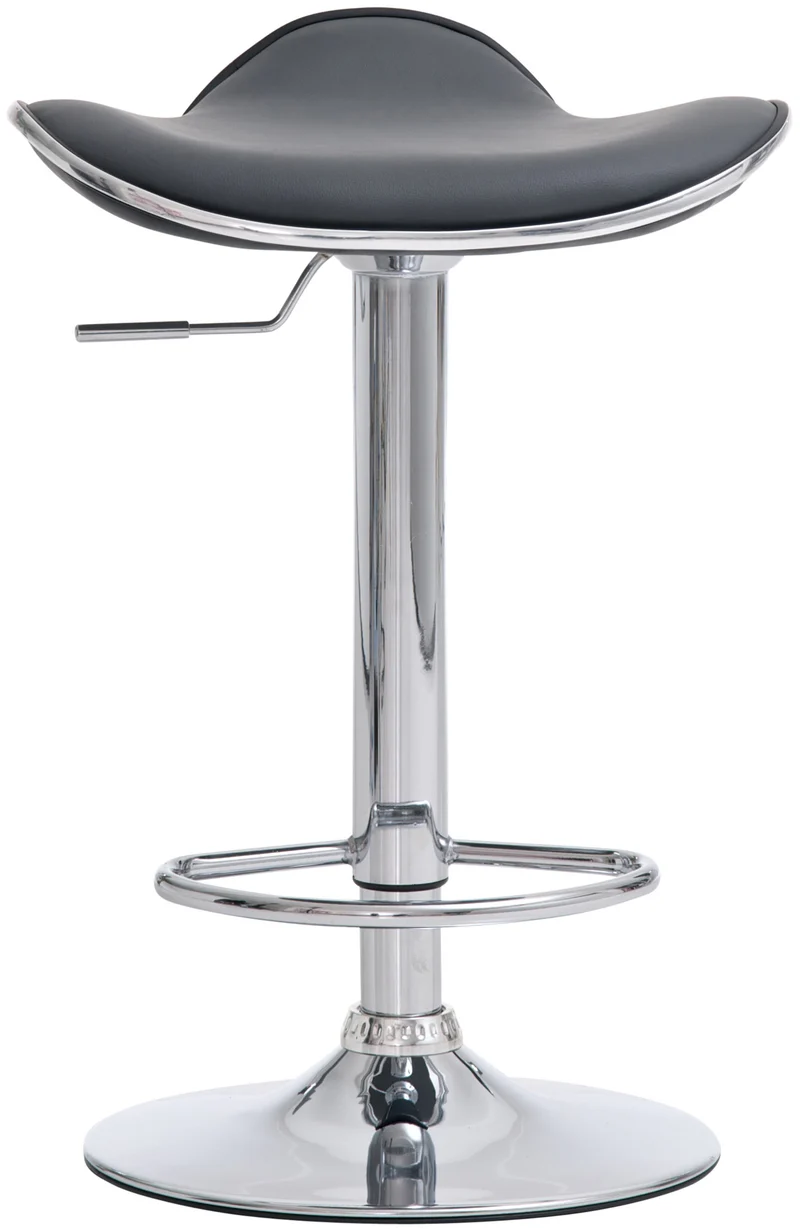 Lot de 2 tabourets de bar en synthétique gris pieds métal chromé pivotant et hauteur réglable TDB10306