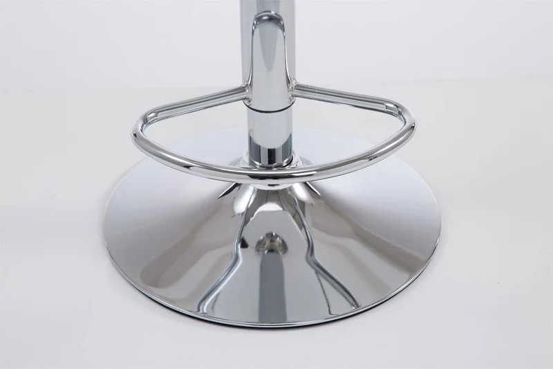 Tabouret de bar x1 pivotant design moderne en tissu marron support en métal chromé 10_0005077