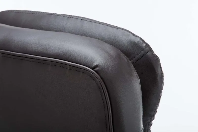 Fauteuil de bureau sur roulettes mécanisme de bascule intégré charge maximale 235 kg en similicuir marron cadre métal 10_0007082