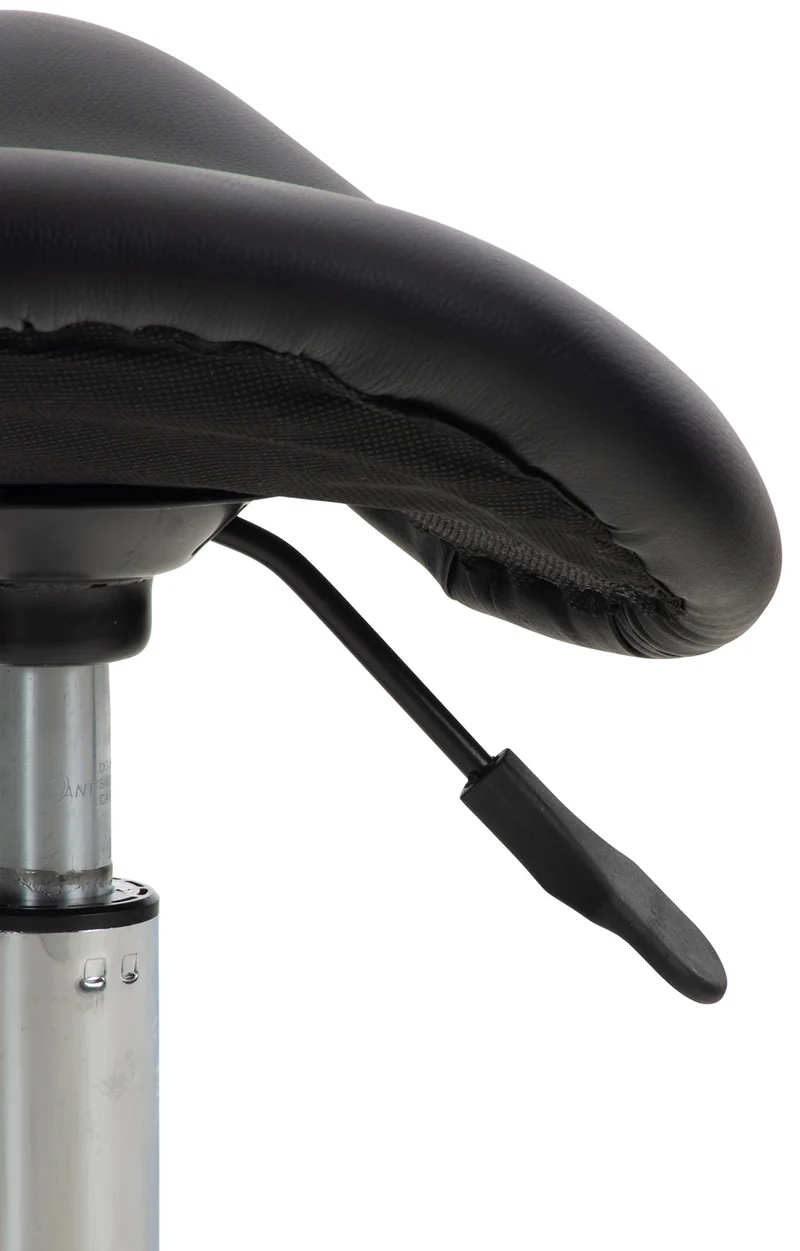 Lot de 2 tabourets de travail cabinets médicaux les salons de beauté en métal chromé assise en PVC noir 10_0002348